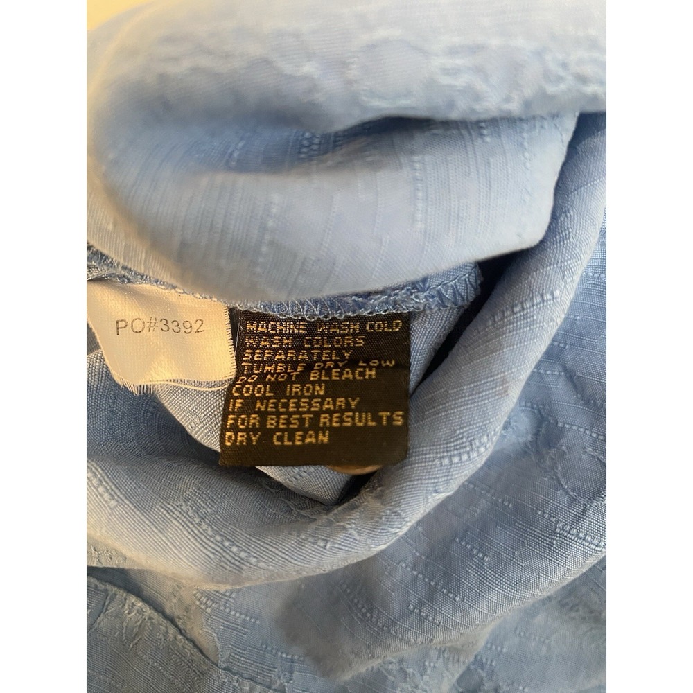 Eagle Dry Goods Co Blue Size L 100% Silk Button Up Shirt Logo on Shirt #208 - Picture 4 of 8